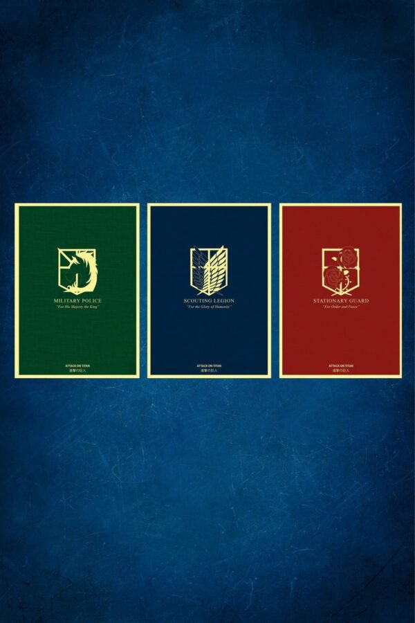 Attack on Titan Flags — Split Poster