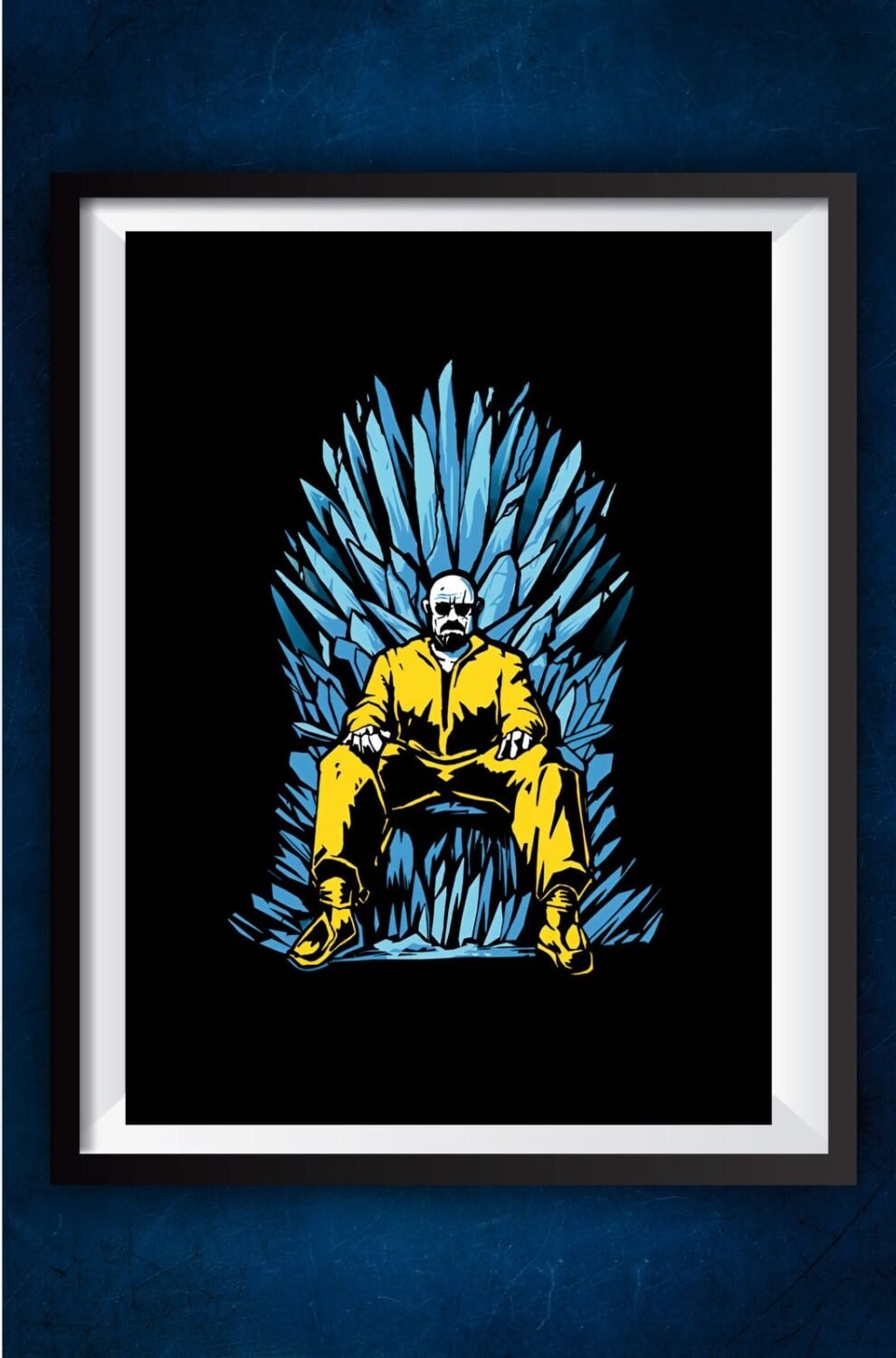 Walter White sitting on Blue Crystal