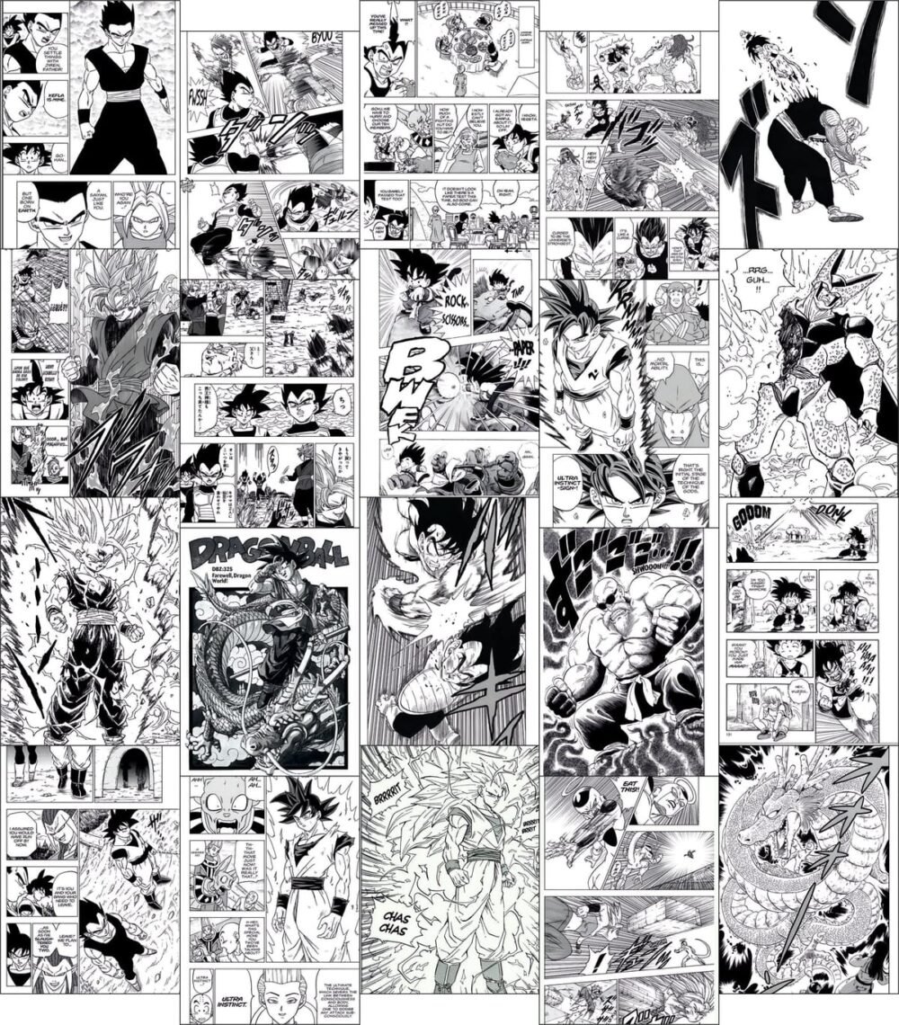 Dragon Ball Z Manga Panel Collage Kit