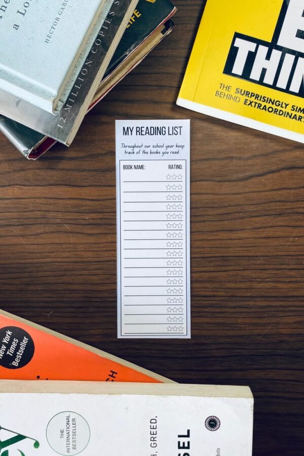 My Reading List Bookmark