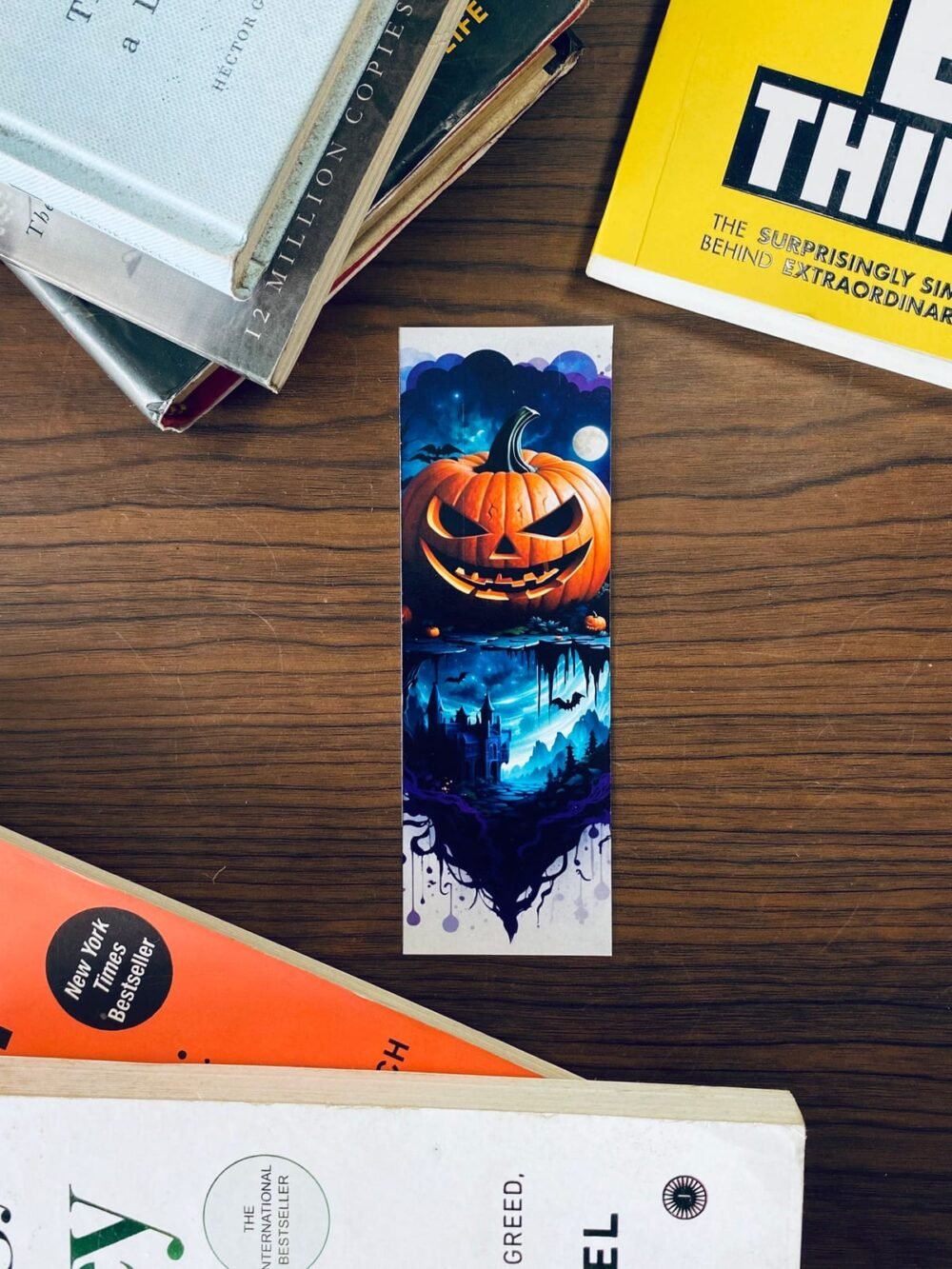 Pumpkin Skull Bookmark