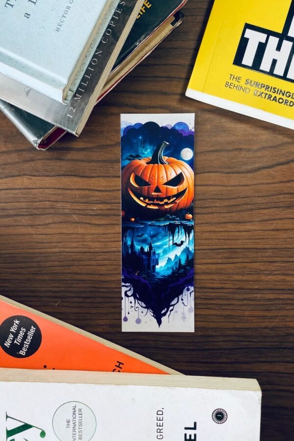 Pumpkin Skull Bookmark