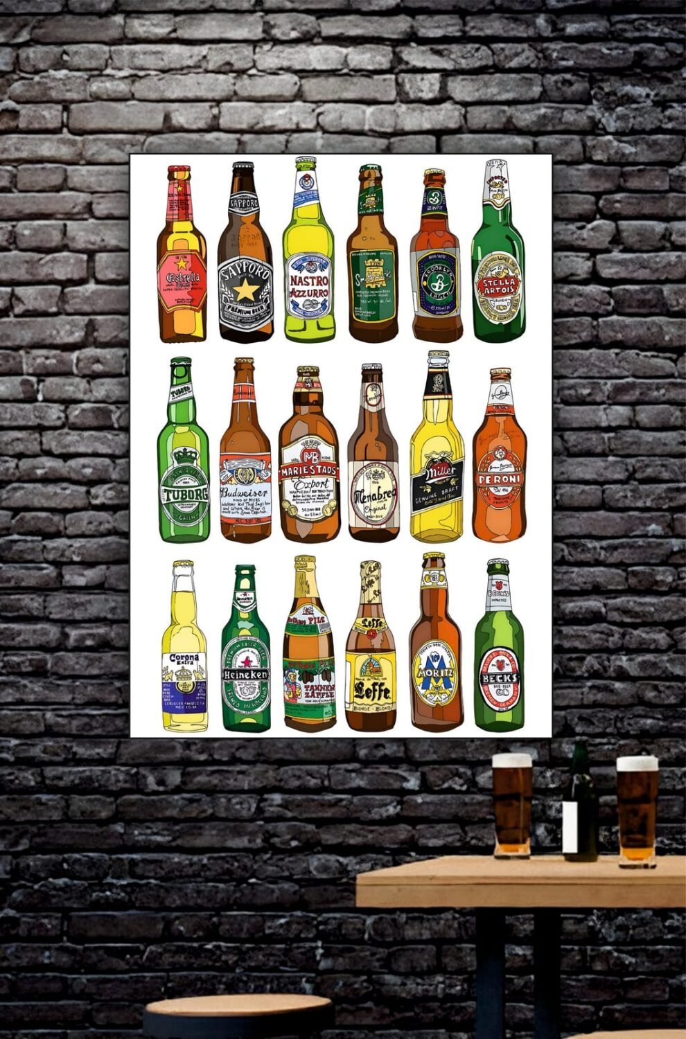 Beer Wall Aesthetic Poster