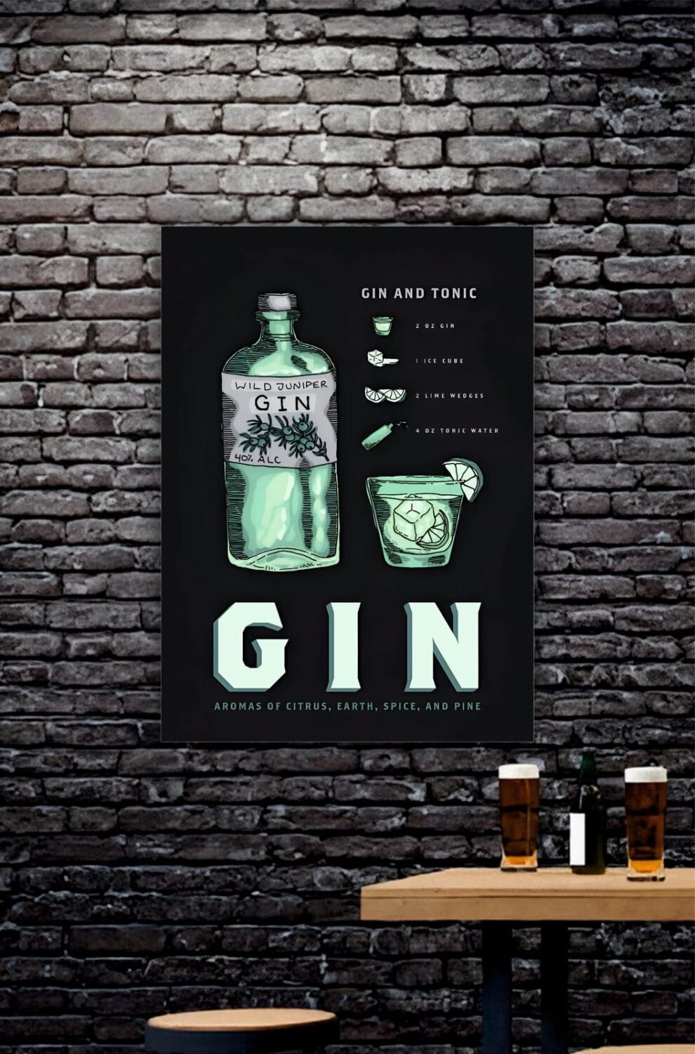 Gin Aesthetic Poster