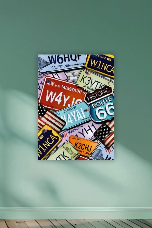 Number Plates Aesthetic Poster