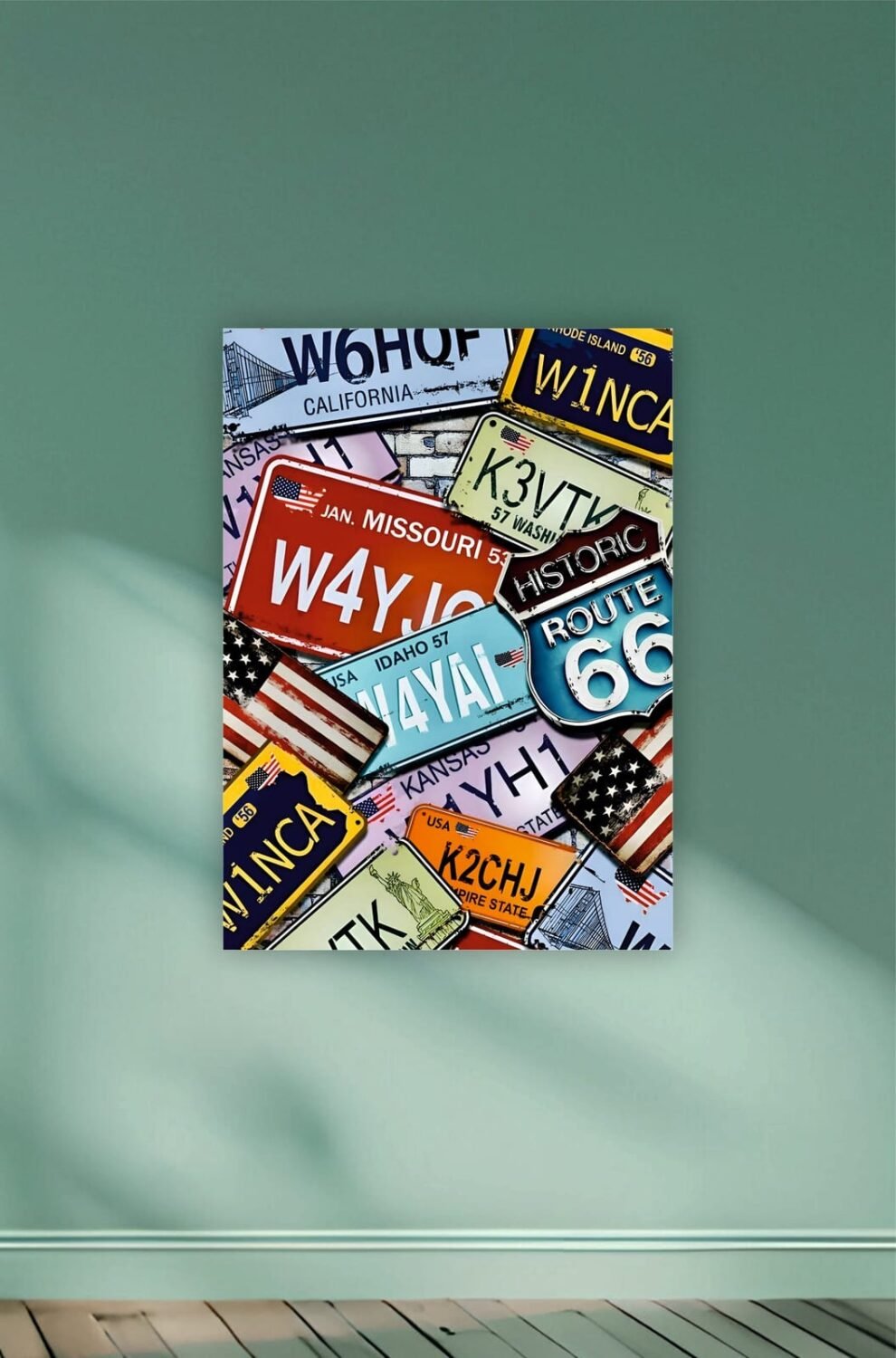 Number Plates Aesthetic Poster