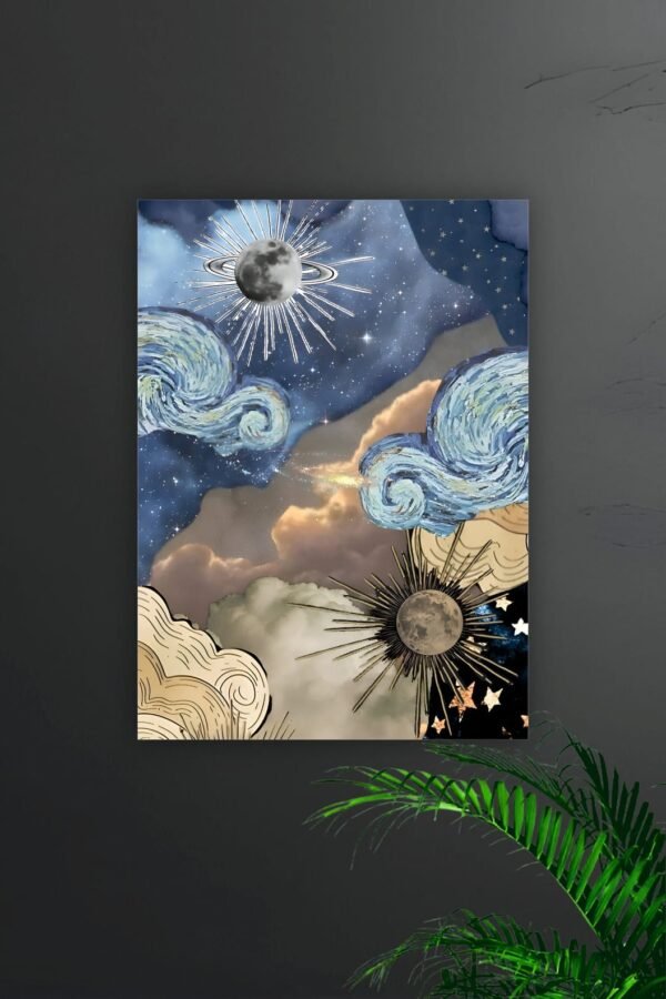 Earth Sun Star Abstract Poster
