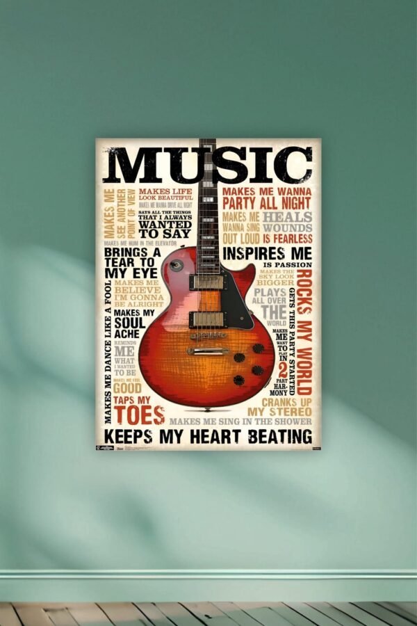 Guitar Music Aesthetic Poster