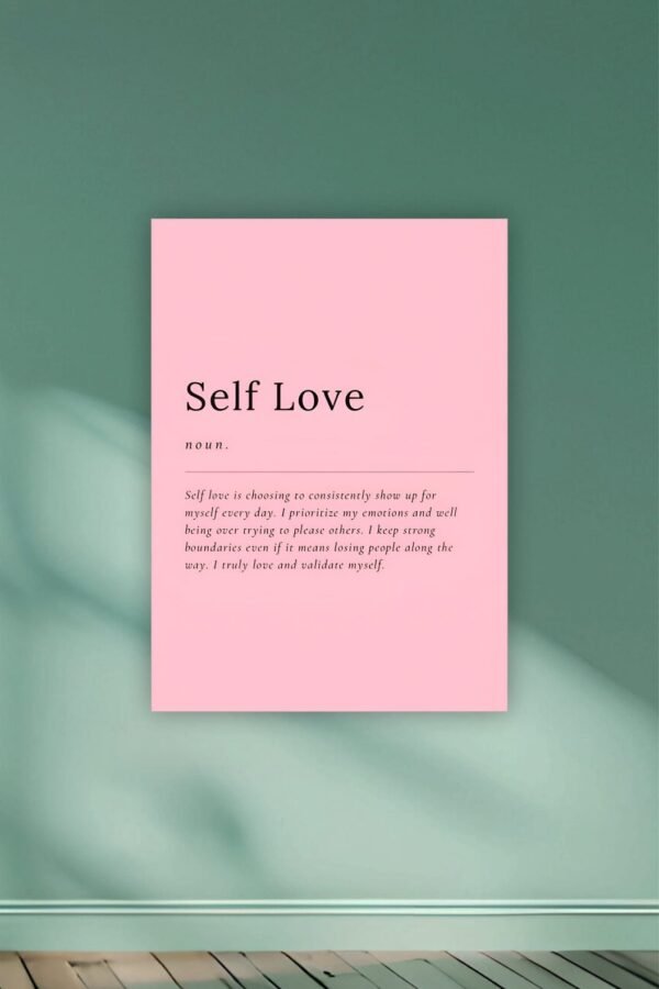 Self Love Explained Aesthetic Poster