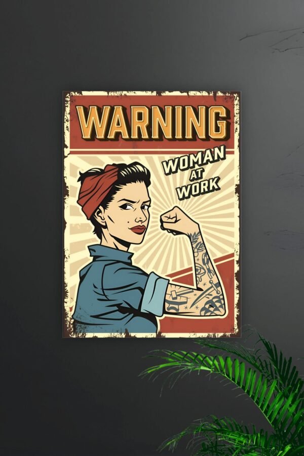 Woman at Work Aesthetic Poster