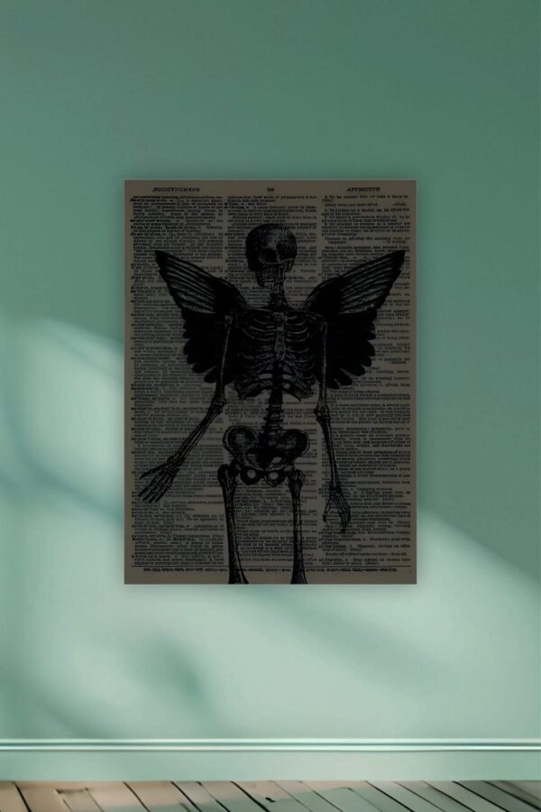 Skelton Got Wings Aesthetic Book Poster