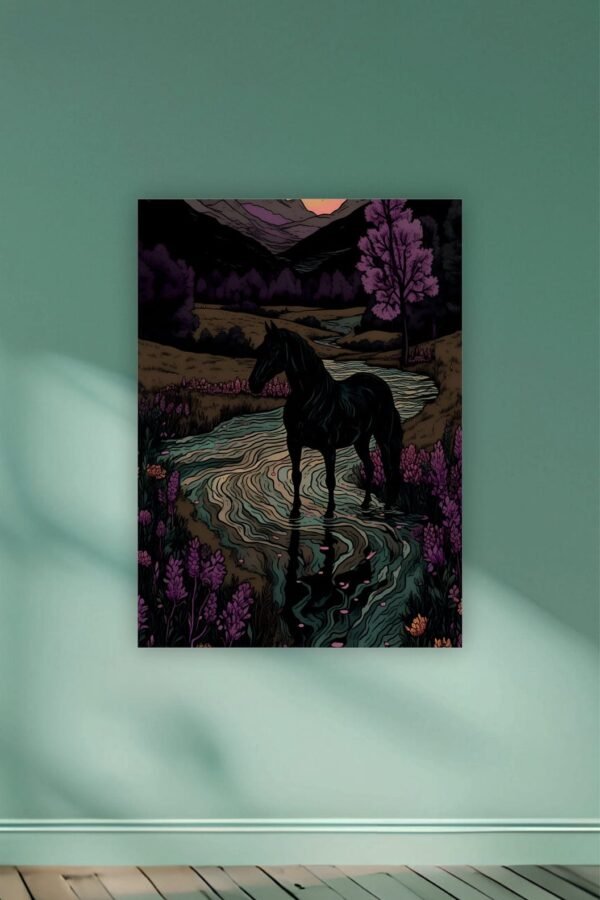 Black Horse Aesthetic Poster
