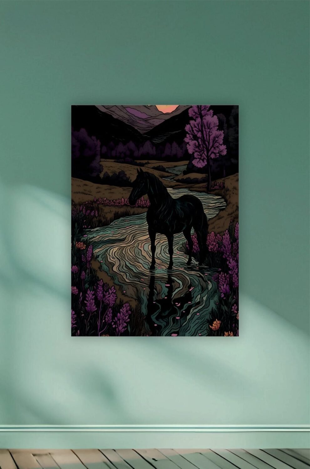 Black Horse Aesthetic Poster