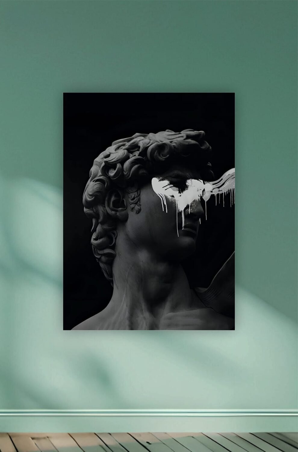Greek Sculpture with White Mark Aesthetic Poster