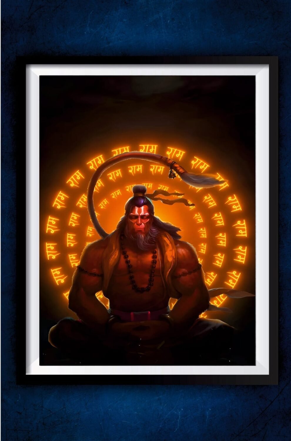 Hanuman Ji Meditating Poster