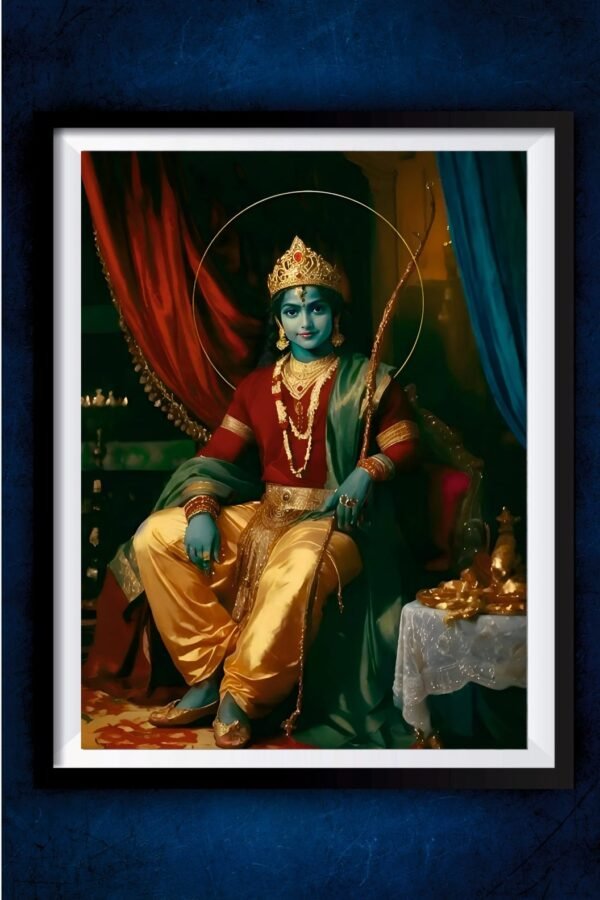 Lord Krishna Sitting Poster