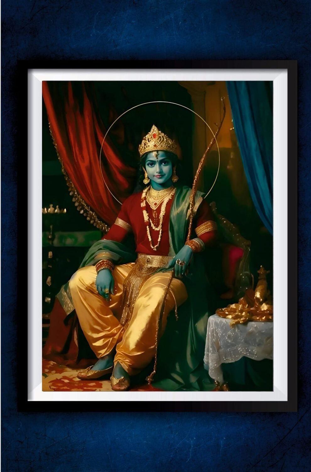 Lord Krishna Sitting Poster