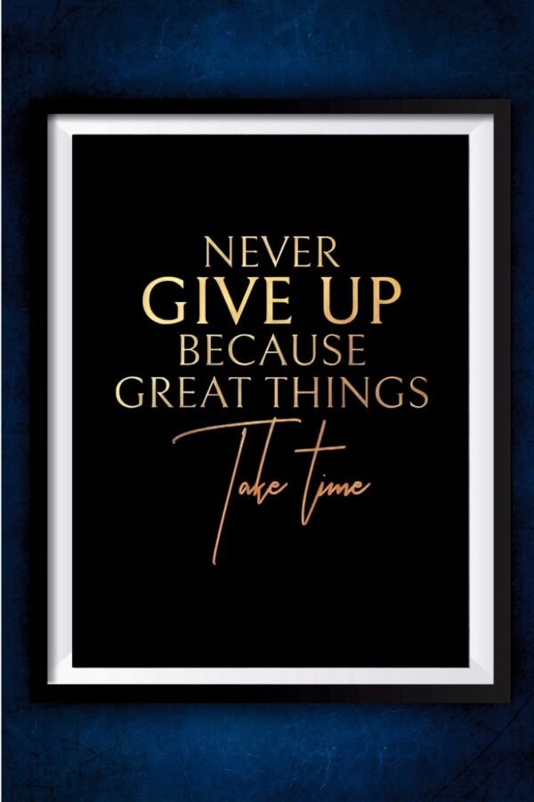 Never Give Up Motivation Poster