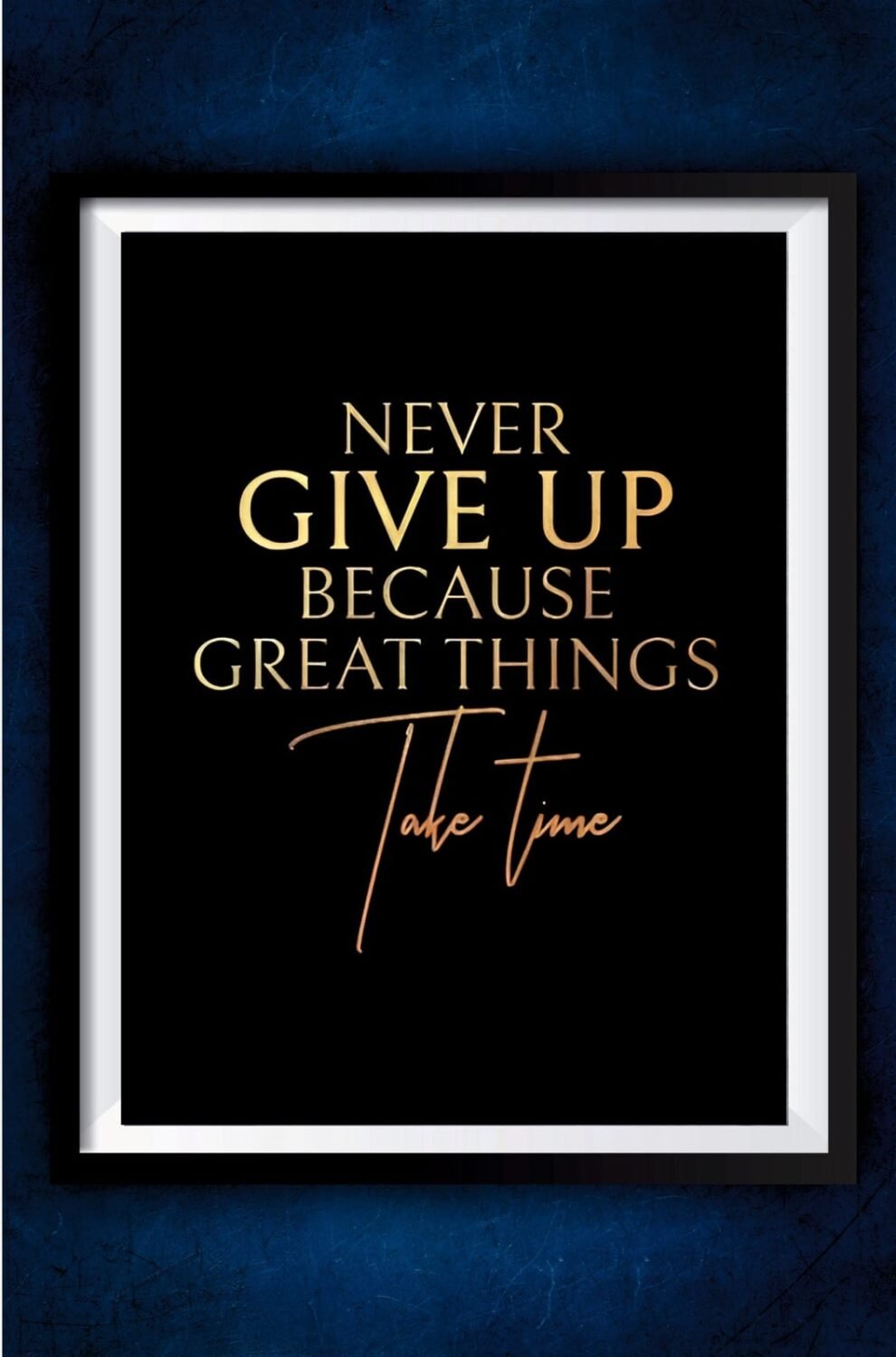 Never Give Up Motivation Poster