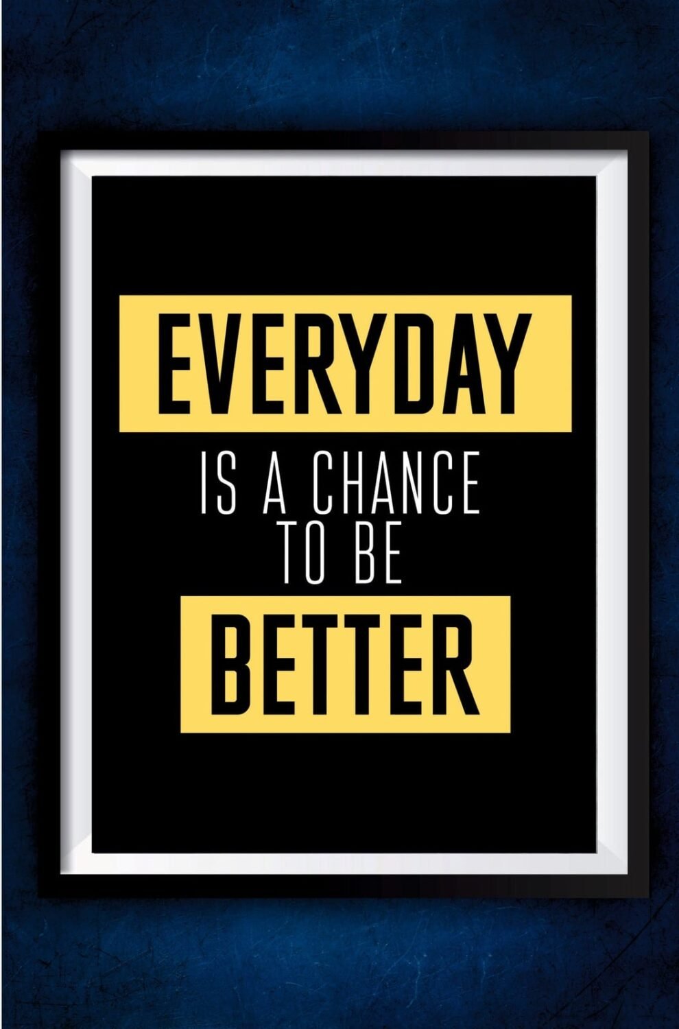 Everyday is a chance to be Better Motivation Poster