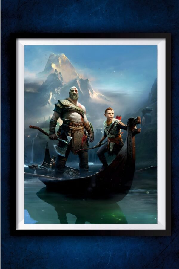 Kratos with Son Poster