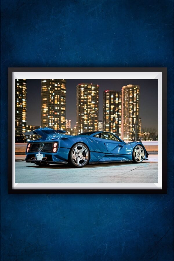 Japanese Super Car in blue Poster