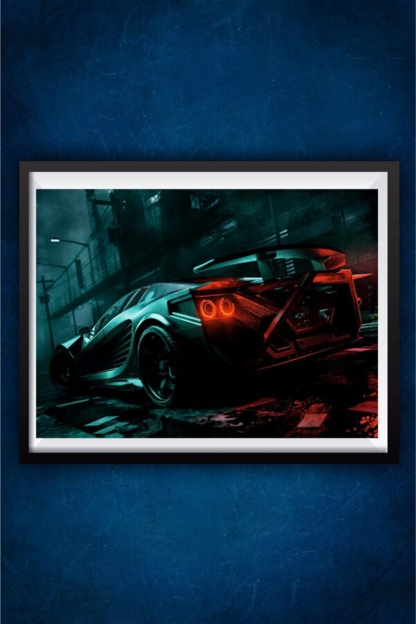 Cyberpunk Supercar Poster