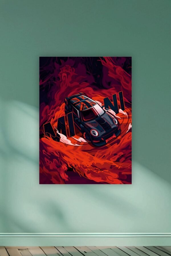 Mini Car Illustration Poster