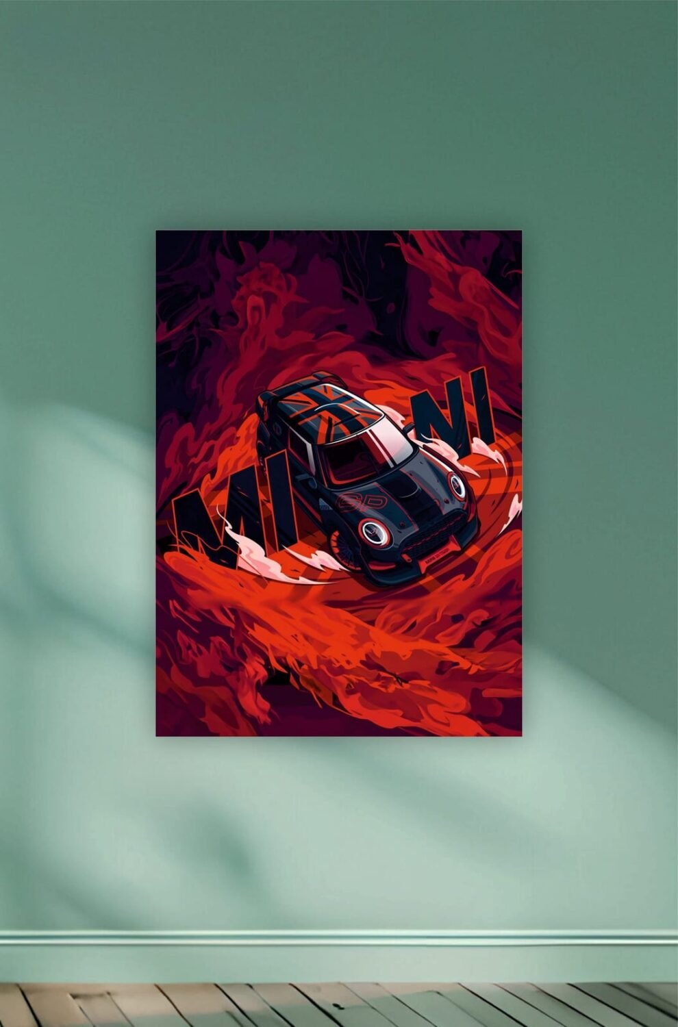 Mini Car Illustration Poster