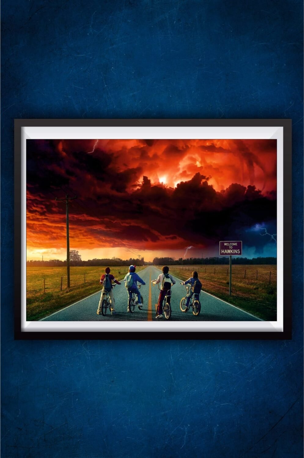 All Four Boys Bicycling Poster