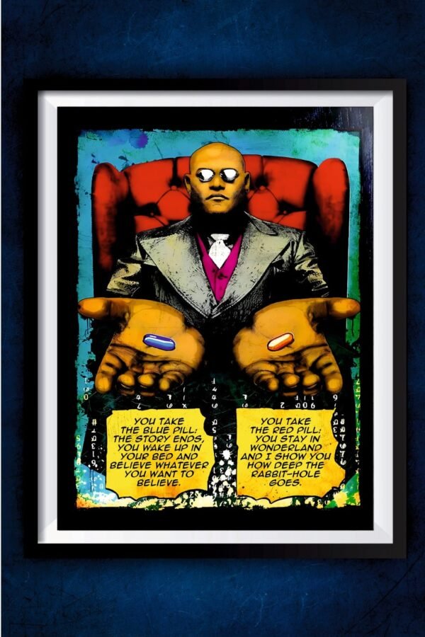 Matrix Red and Blue Pill Poster