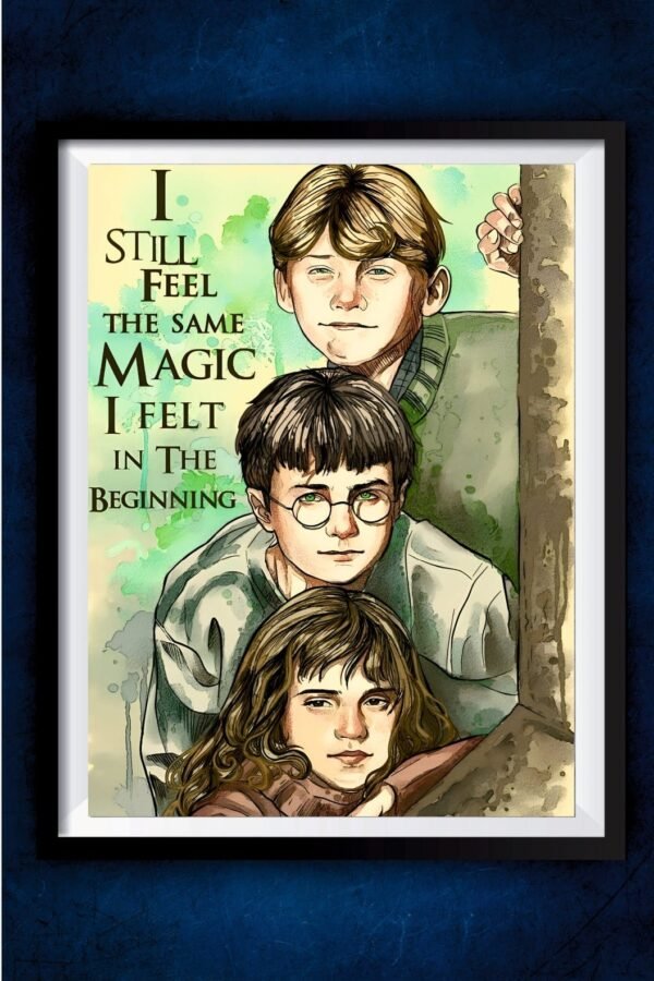 Harry Ron And Hermione Poster