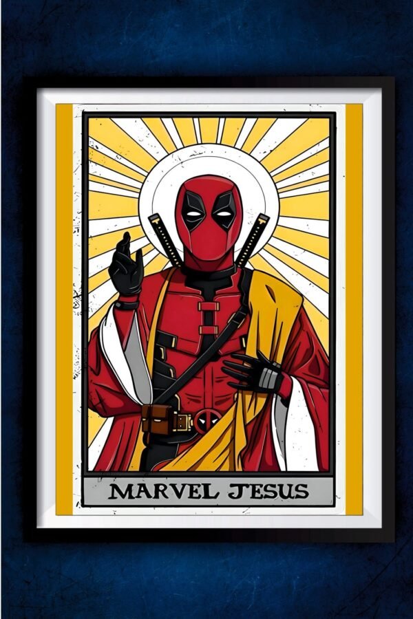 Deadpool Marvel Jesus Poster