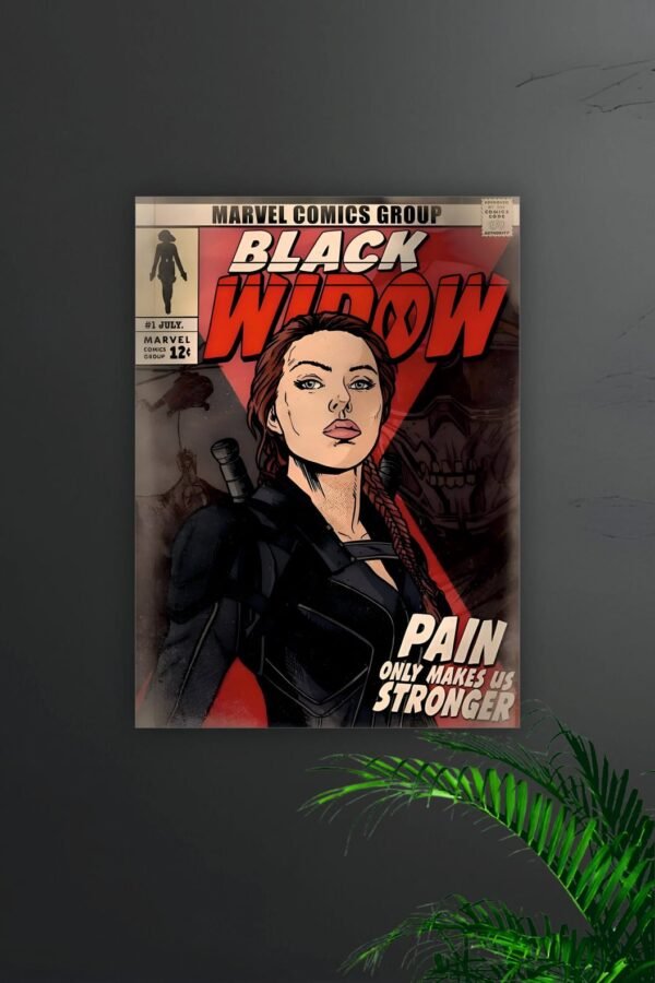 Black Widow Comic Style Poster