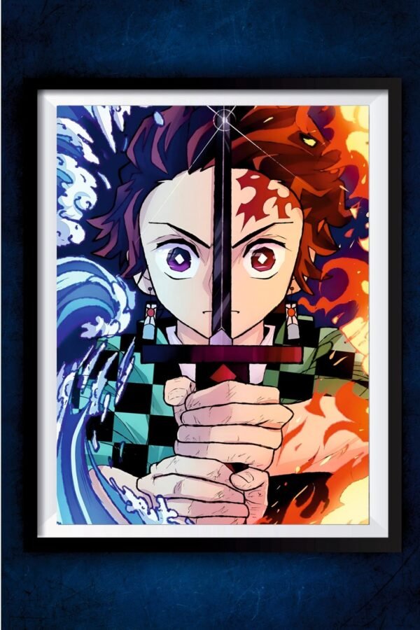 Tanjiro fire and Water Breathing Poster