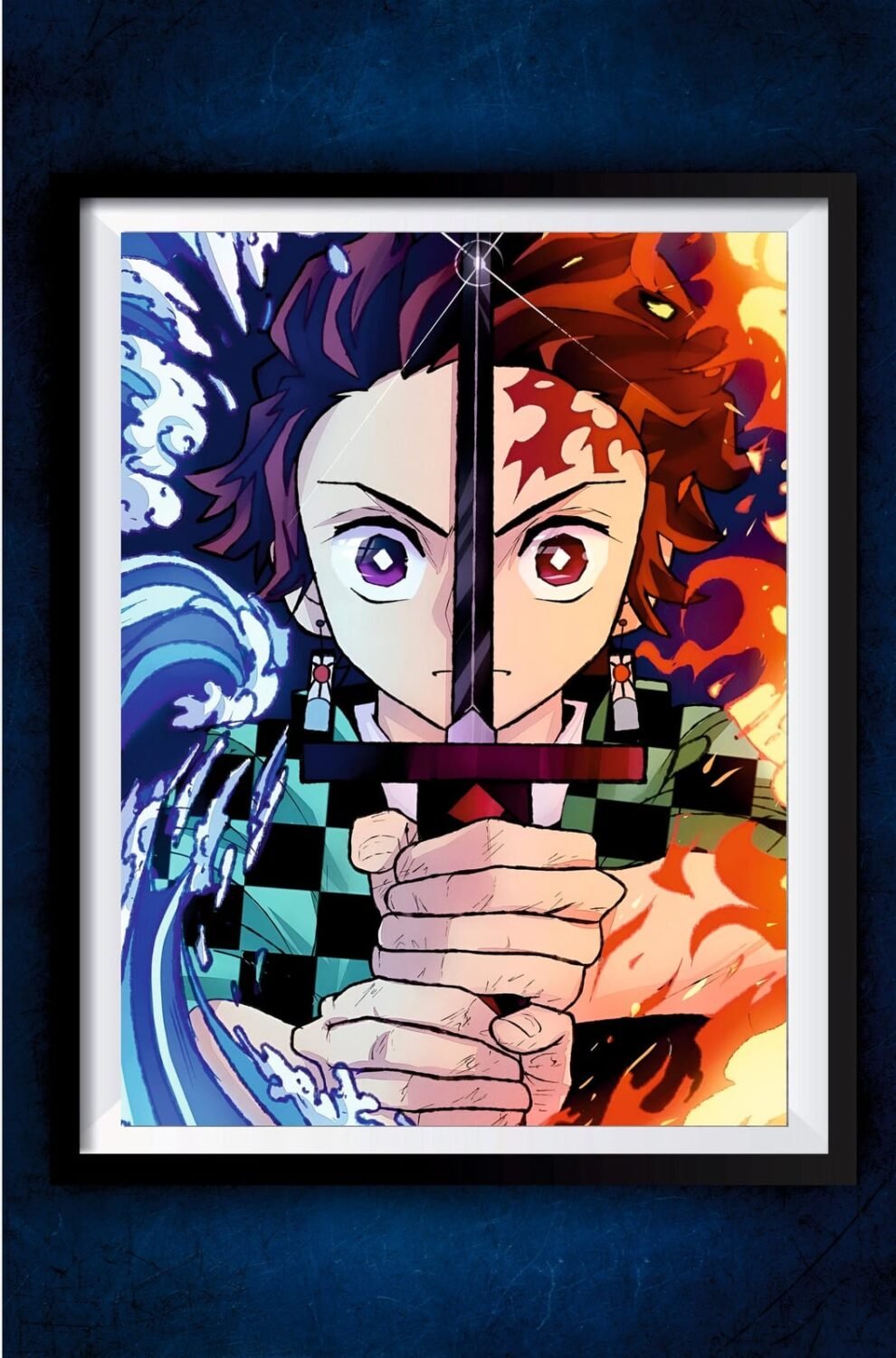 Tanjiro fire and Water Breathing Poster