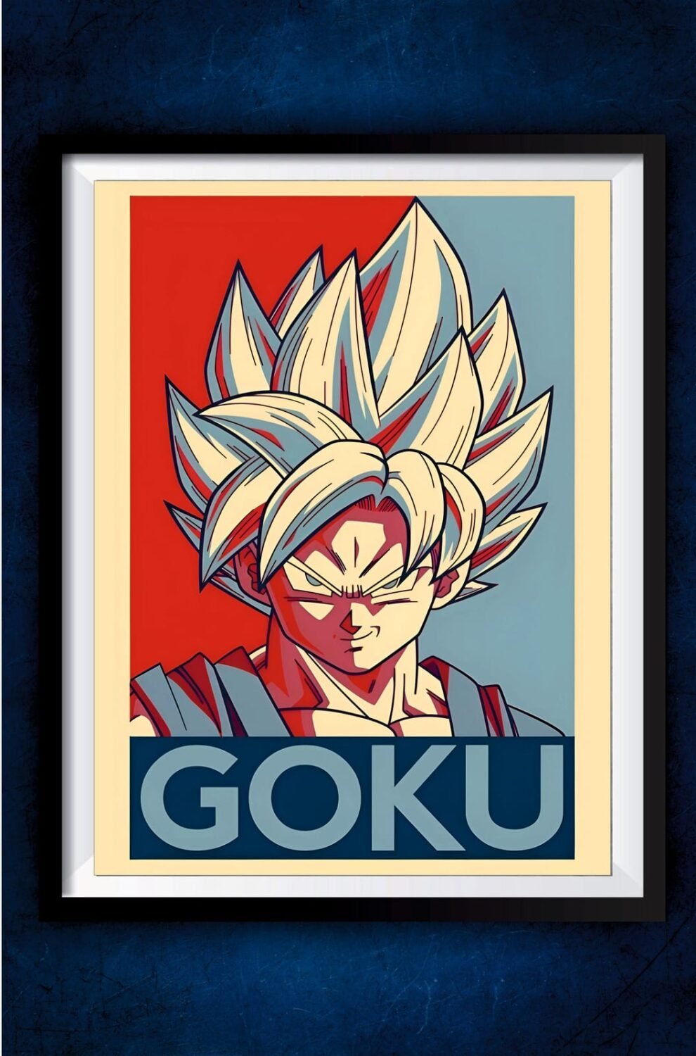 Goku Red and Blue Art Poster