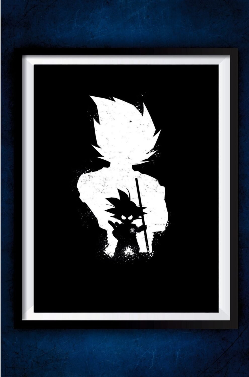 Kid Goku Black and White Poster