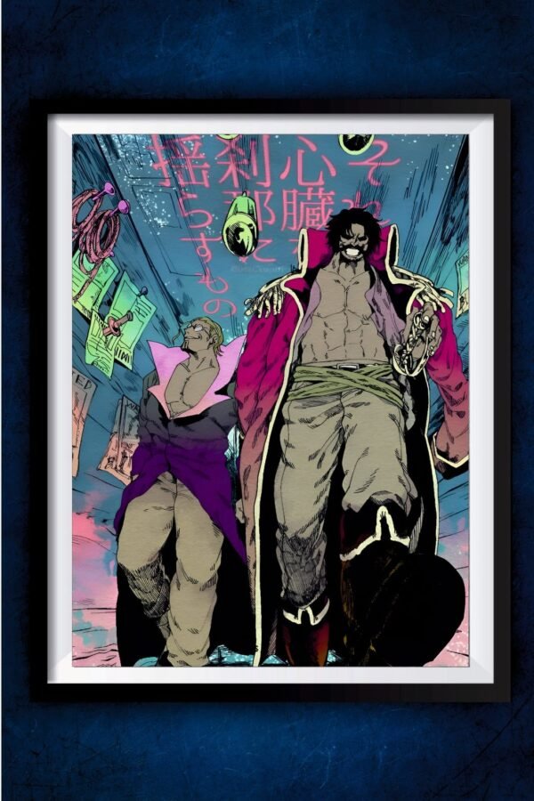 Gol D. Roger with Silver Rayleigh Poster