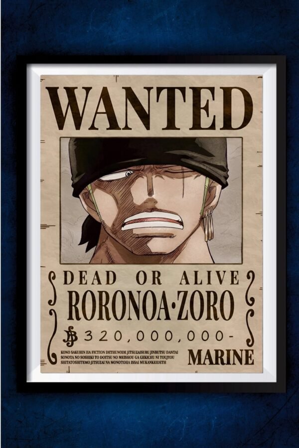 Zoro Wanted Poster