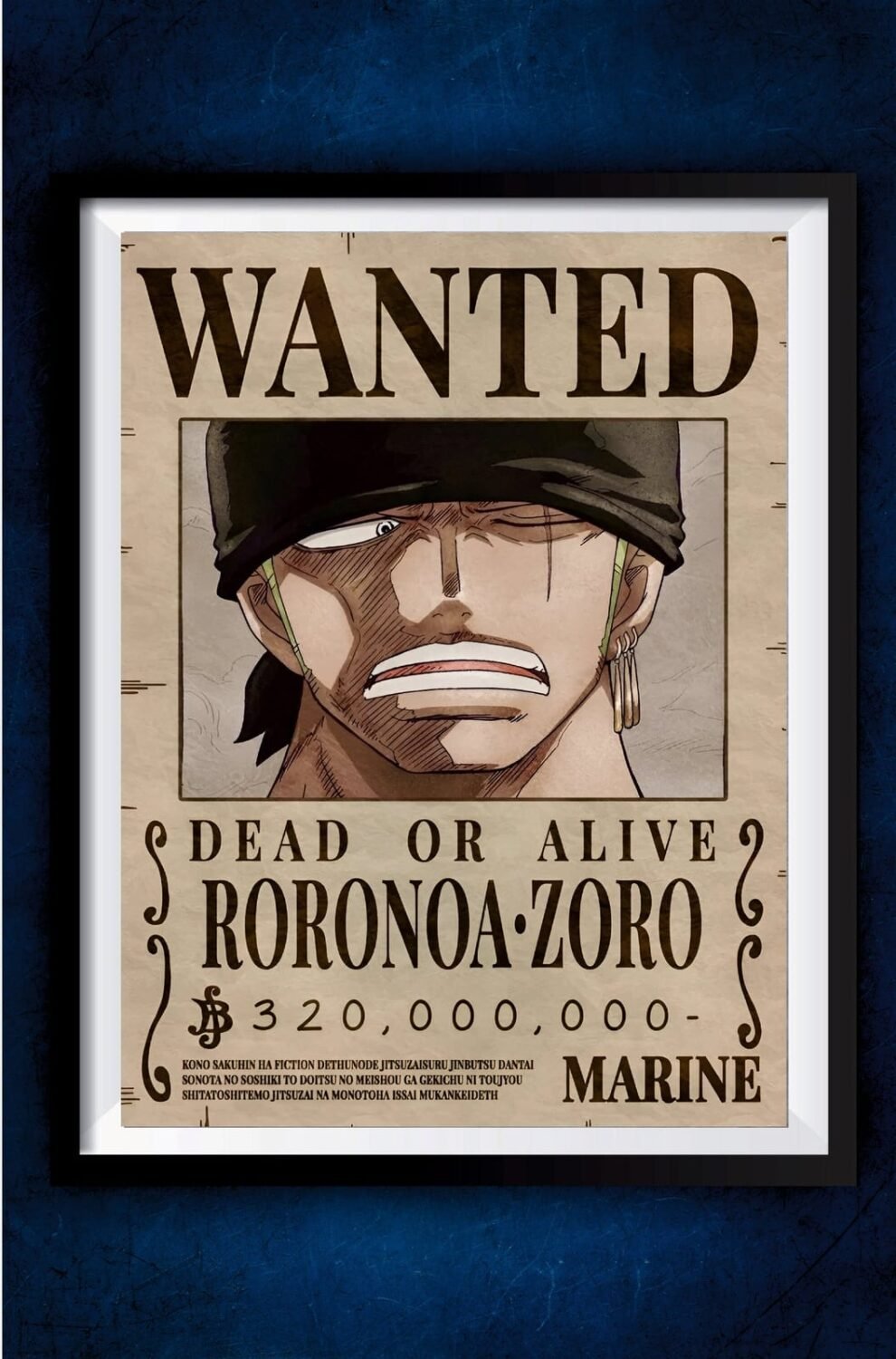 Zoro Wanted Poster
