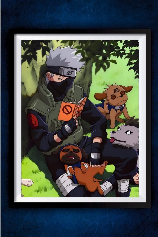 Kakashi Reading Book Poster
