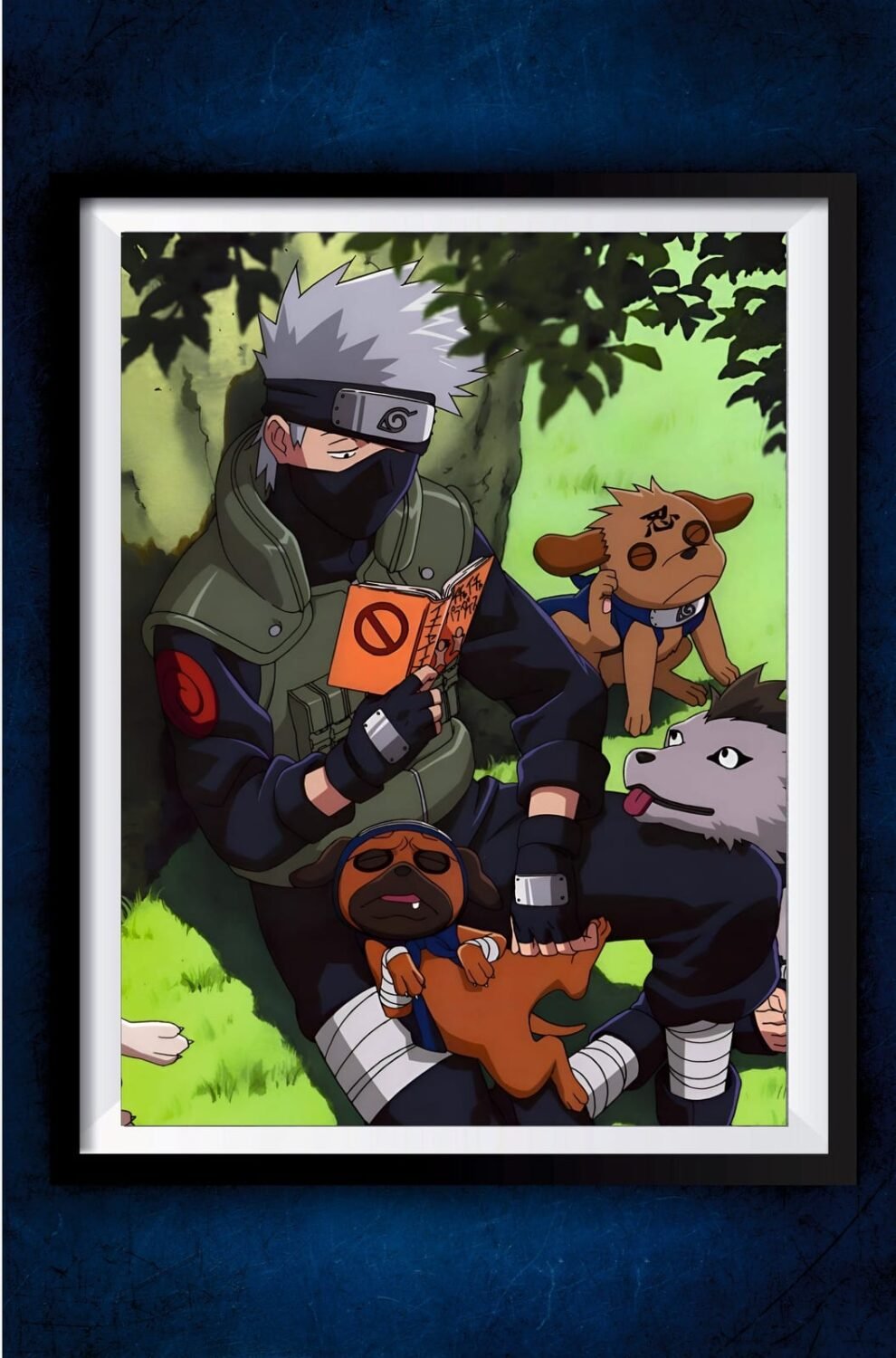 Kakashi Reading Book Poster