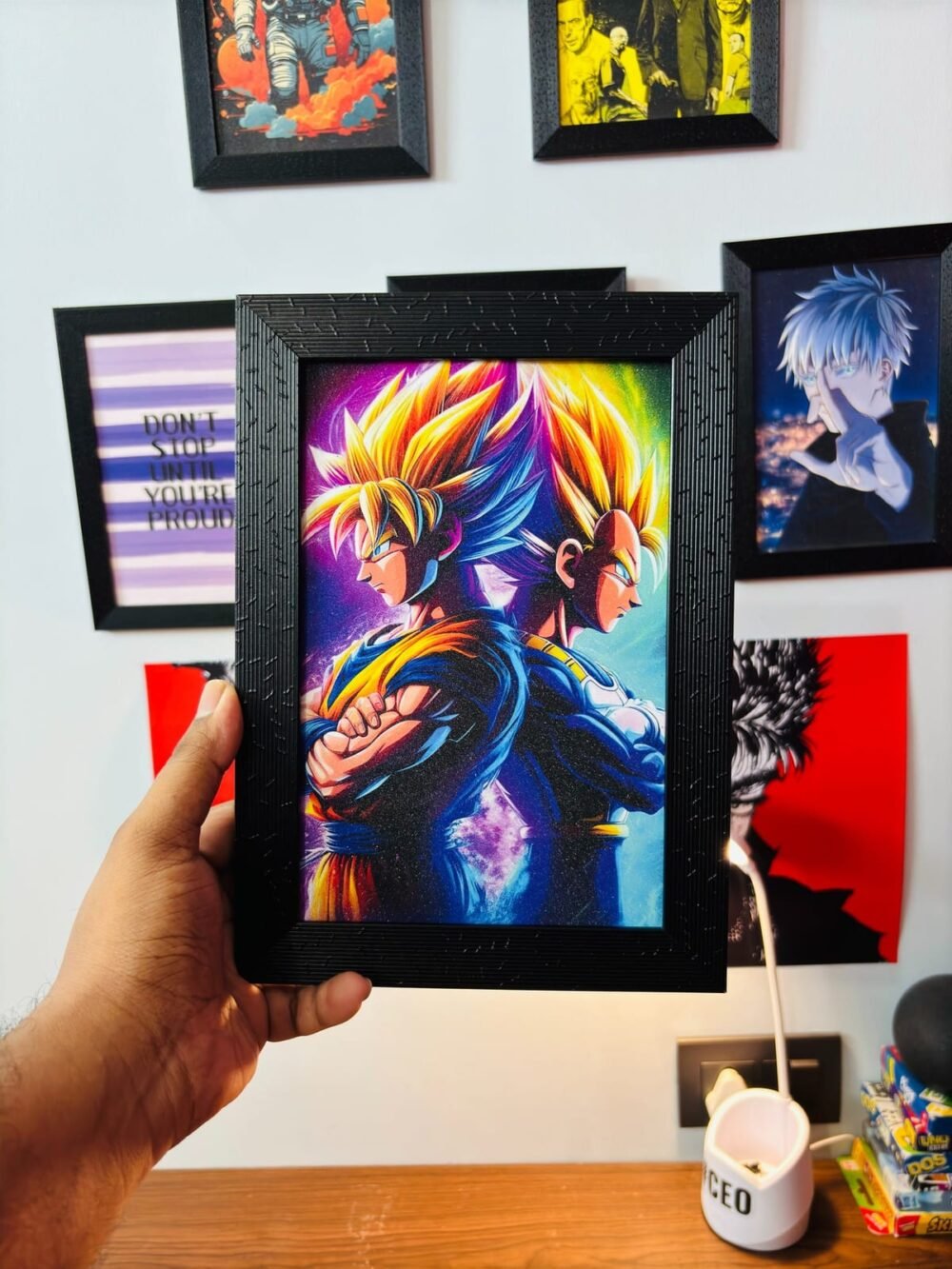 Goku and Vegeta — Glitter Frame