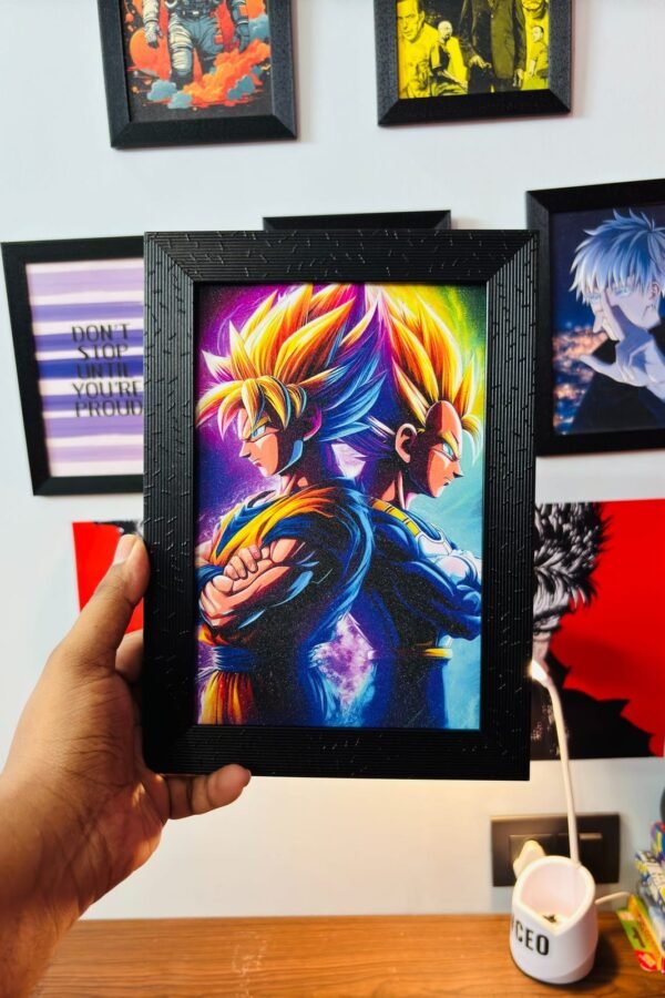 Goku and Vegeta — Glitter Frame