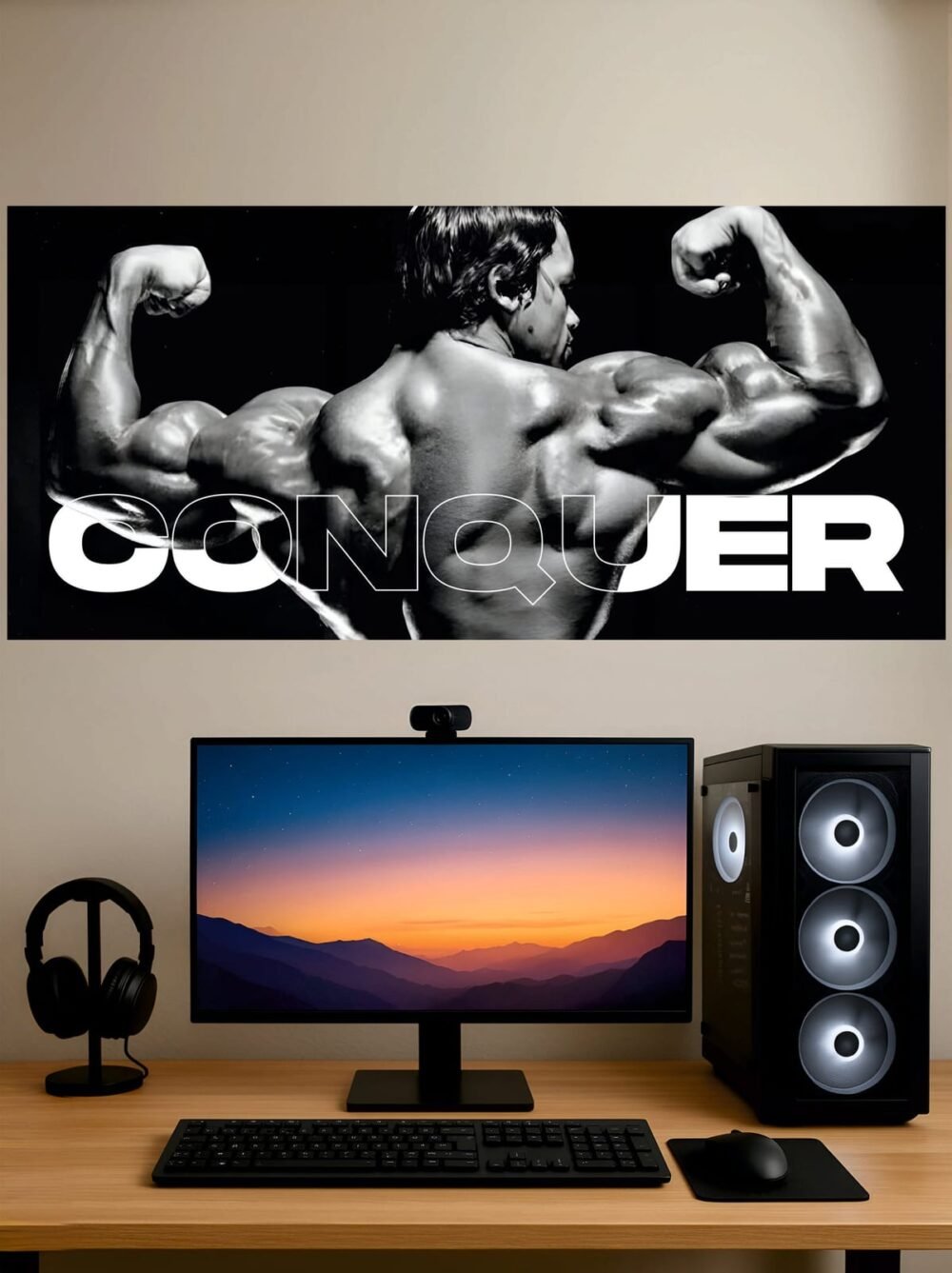 Arnold Schwarzenegger Conquer — Split Poster