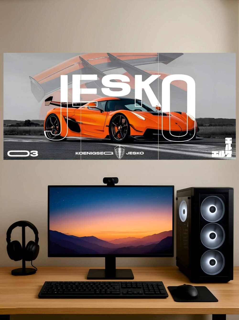 Koenigsegg Jesko Poste — Split Poster