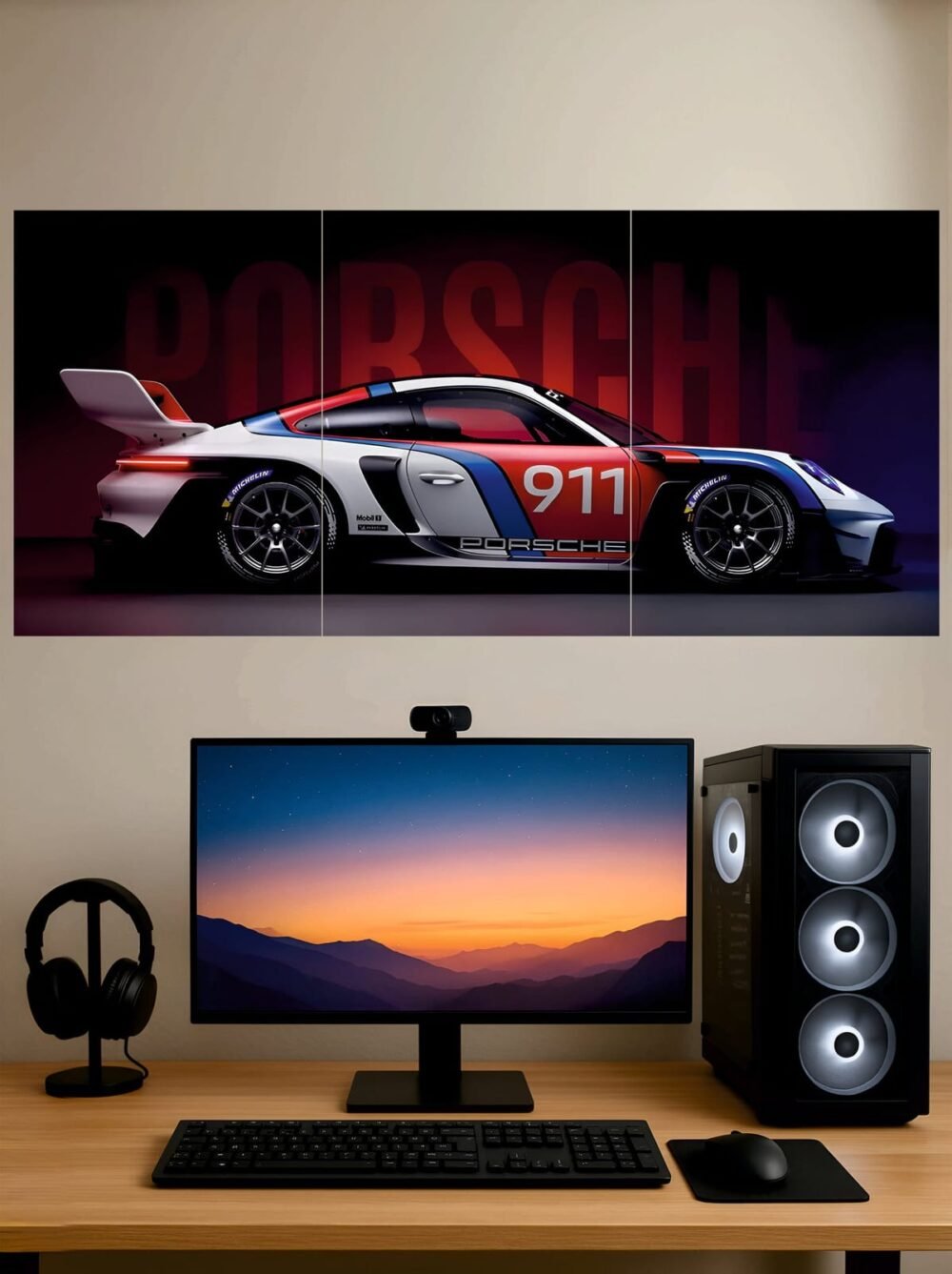 Porsche 911 — Split Poster