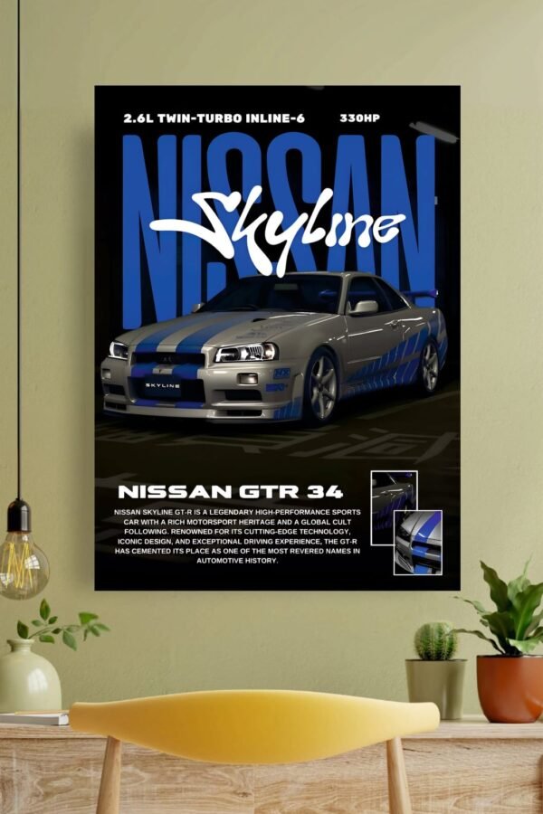 Nissan GTR 34 Poster