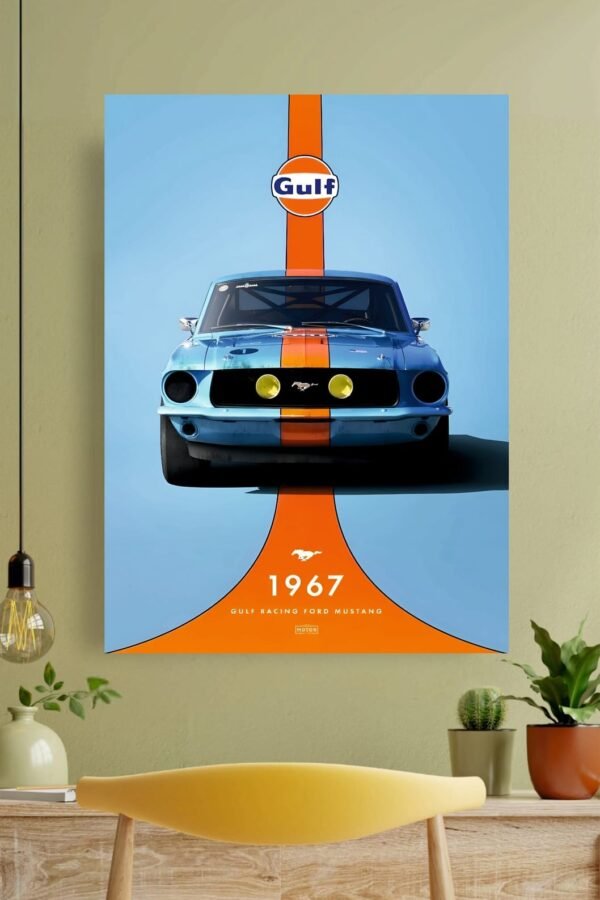 Ford Mustang 1967 Gulf Poster